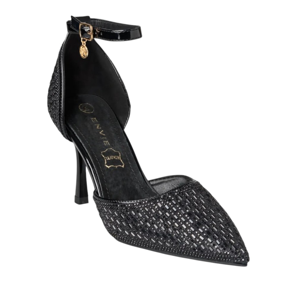 Γυναικείες γόβες Envie Ε31-24131-34 Μαύρο Glitter - Image 2