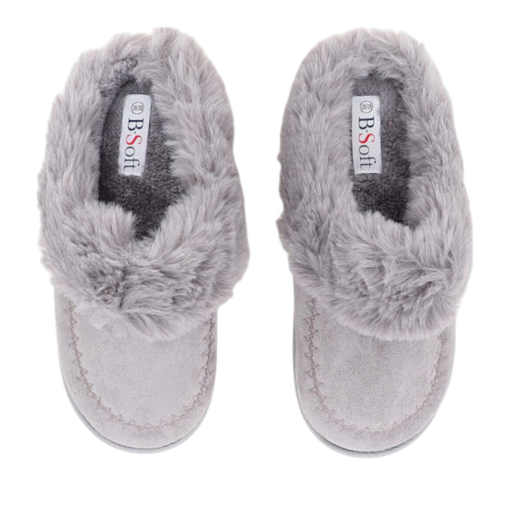 Γυναικείες χειμερινές παντόφλες B-Soft 328/3283 γκρι - Image 2