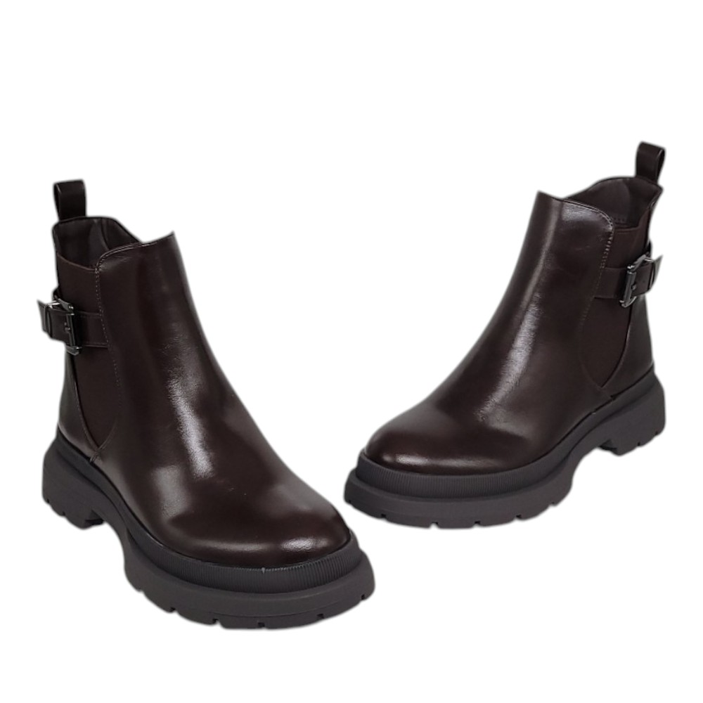 Γυναικεία μποτάκια B-Soft 246/20727-8 καφέ - Image 3